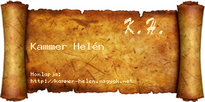 Kammer Helén névjegykártya
